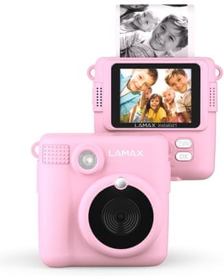 instantný fotoaparát pre deti lamax instakid1 krásny dizajn rolička termopapiera skvelé efekty a rámčeky nabíjacia batéria hry 8mpx rozlíšenie