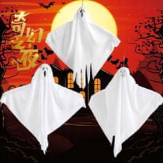 Korbi Veľký visiaci duch, halloween dekorácia, strašidelný duch, biela dekorácia 1
