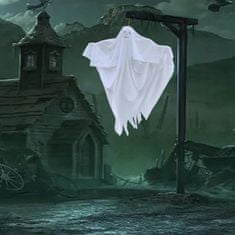 Korbi Veľký visiaci duch, halloween dekorácia, strašidelný duch, biela dekorácia 1