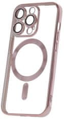 Forever Silikónové TPU puzdro Mag Color Chrome pre iPhone 14 Pro ružovo zlaté (TPUAPIP14PMCCTFOGO)