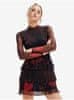 Šaty na denné nosenie pre ženy Desigual - čierna, červená XL