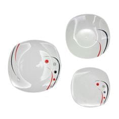 Home Elements  Porcelánová súprava tanierov, 18 kusov, Pruhy a bodky