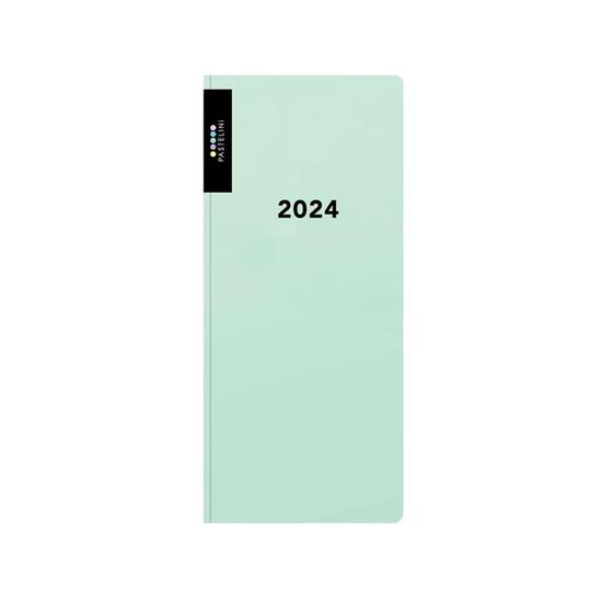 Diár PVC mesačný 2024 PASTELINI - zelená