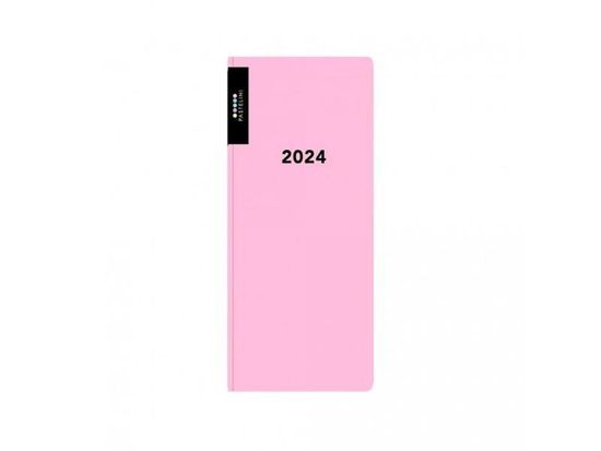 Diár PVC mesačný 2024 PASTELINI - ružová