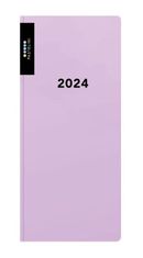 Diár PVC mesačný 2024 PASTELINI - fialová