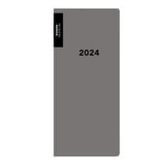 Diár PVC mesačný 2024 PASTELINI - šedá