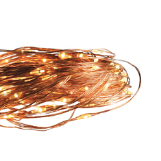 ACA Lightning LED dekoračná medená girlanda, 8 funkciou, teplá biela farba, 30 m, IP44 vonkajšiu