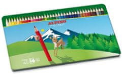 Alpino Kovová krabička 36 farebných ceruziek