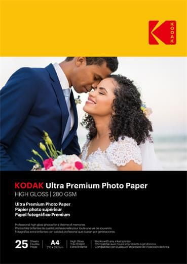 KODAK Fotopapier Ultra Premium Photo RC Gloss (280g/m2) A4 25 listov
