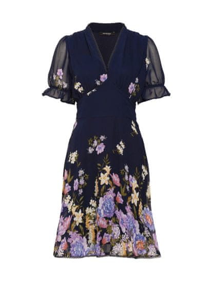 Orsay Tmavomodré kvetované šaty ORSAY