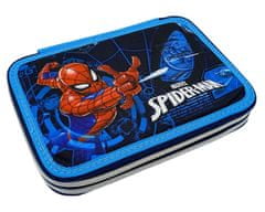 MARVEL COMICS Dvojposchodový modrý školský peračník Spiderman - vybavený