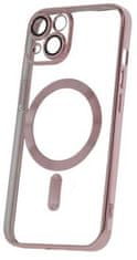 CPA Silikónové TPU puzdro Mag Color Chrome pre iPhone 15 ružovo zlaté (TPUAPIP15MCCTFOGO)