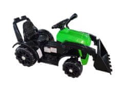 Lean-toys ZP1001B Traktor na batérie s lyžicovým rohom zelený