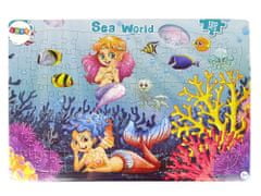 Lean-toys Vzdelávacie puzzle Morský svet morská panna 120 dielikov