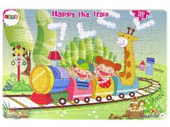 Lean-toys Vzdelávacie puzzle Veselý vlak 120 dielikov