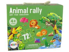 Lean-toys Detské puzzle Divoké zvieratá 72 Elem