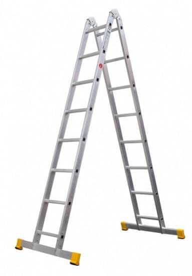 ALVE Hliníkový rebrík dvojdielny kĺbový 4206 PROFI PLUS
