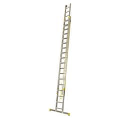 ALVE Hliníkový rebrík dvojdielny výsuvný s lanom 8318 PROFI PLUS