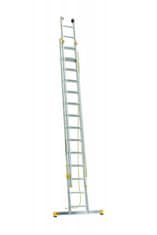 ALVE Hliníkový rebrík dvojdielny výsuvný 8314 s lanom PROFI PLUS
