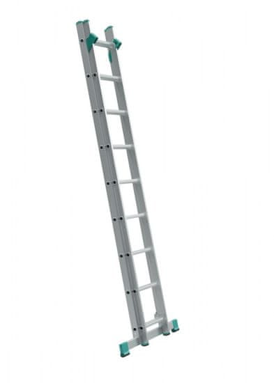 ALVE Hliníkový rebrík dvojdielny univerzálny 7711 s úpravou na schody PROFI
