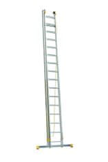 ALVE Hliníkový rebrík dvojdielny výsuvný s lanom 8316 PROFI PLUS