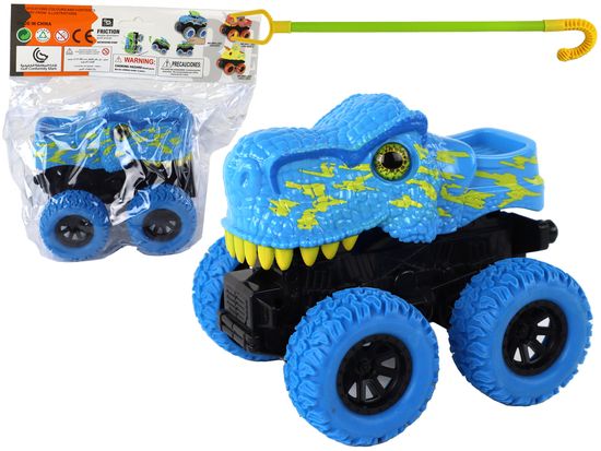 Lean-toys Terénne vozidlo Tyranosaurus Rex Push Gumové kolesá Modrá