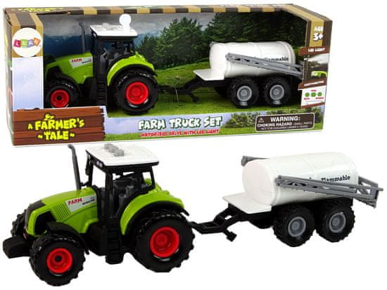 Lean-toys Detský traktor s prívesom Farmárske auto