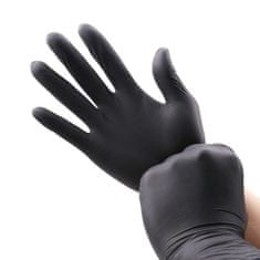 Northix Nitrilové rukavice - Čierne - 100 ks - Veľké 