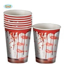 Párty papierové poháriky - krv - Halloween - 6 ks - 240 ml