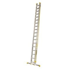 ALVE Hliníkový rebrík dvojdielny výsuvný s lanom 8318 PROFI PLUS