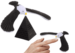 Lean-toys Antigravitačná balančná hračka pre vtákov Black Toy