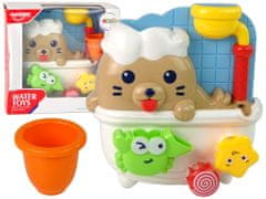 Lean-toys Hračka do vane Beige Seal in the Bathtub