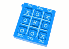 Lean-toys Hra Tic-tac-toe 4,5 cm modrá