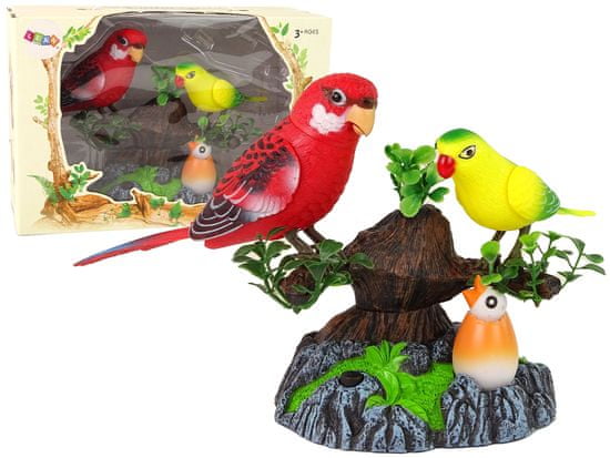 Lean-toys Spievajúce pohyblivé papagáje Farebný strom