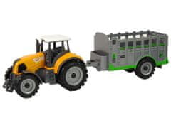 Lean-toys Sada traktorov a prívesov 3 farby