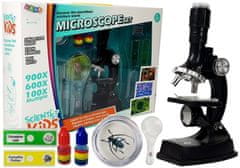 Lean-toys Detský vzdelávací mikroskop pre mladých vedcov 900x 600x 100x