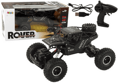 Lean-toys RC Rover 1:16 diaľkovo ovládané čierne auto