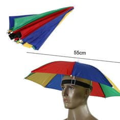 Northix Skladací dáždnik na hlavu - farebné prevedenie 
