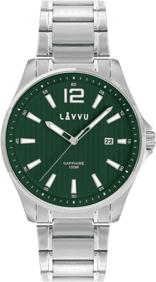 LAVVU Pánske hodinky so zafírovým sklom NORDKAPP Green