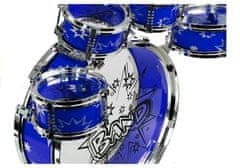 Lean-toys Veľké bicie 6 bubnov + činel + pedál Blue