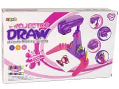 Lean-toys Ružový projektor Šablóny na kreslenie Writers Erase Board