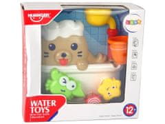 Lean-toys Hračka do vane Beige Seal in the Bathtub
