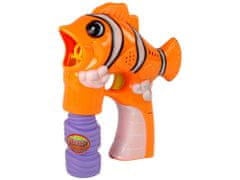 Lean-toys Oranžová ryba Bubble Machine