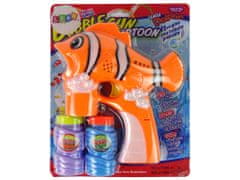 Lean-toys Oranžová ryba Bubble Machine