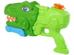 Lean-toys Vodná pištoľ Dinosaurus Tyranosaurus 1400ml Zelený dosah 8m
