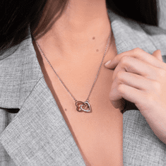  Dámsky náhrdelník s prepletenými srdiečkami - Drahá mama - darček na Valentína pre mamu | HAZEL_HEARTS