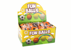 Lean-toys Futbalová PU pogumovaná lopta Jojo 6 cm oranžová