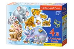 Castorland detské Maxi puzzle Jungle Babies 4v1 sada