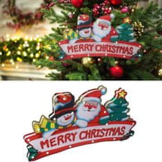 Sofistar LED vianočné ozdoby (3 ks v sade), Santa Claus a Merry Christmas, set #1