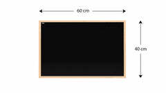 Allboards , tabule černá křídová v dřevěném rámu 60x40 cm, TB64DRE